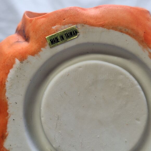 Vintage Creepy Halloween Witch Tealight Pumpkin Green Lizard Skull Tall Taiwan - Picture 9 of 11